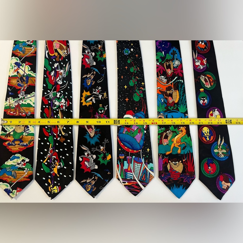 6‎ Vintage 1993 Looney Tunes Mania, Warner Bros., Polyester Neck ties - Picture 2 of 5